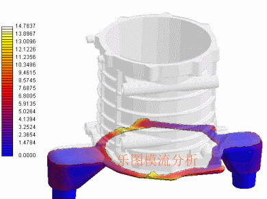 anycasting铝合金低压铸造模流分析(图1)